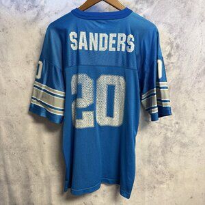 Vintage Barry Sanders Detroit Lions Reebok Jersey Men’s Large Blue NFL